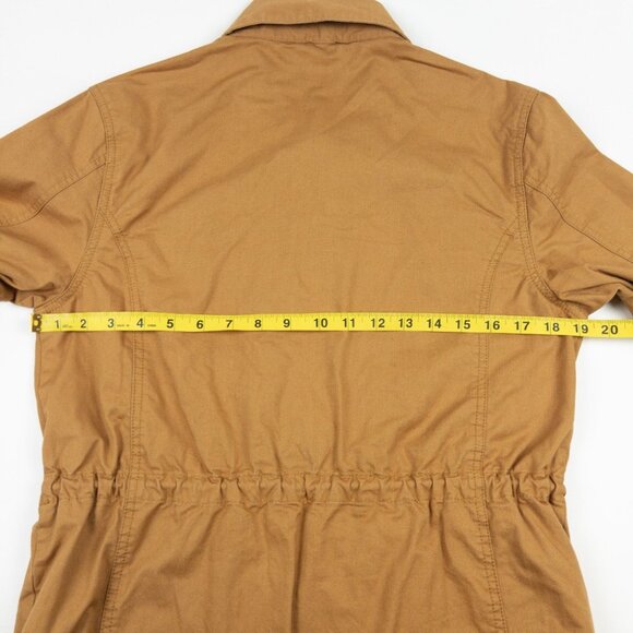 Pact Utility Field Jacket Womens Small Organic Cotton Pockets Cargo Orange Twill - Picture 10 of 11